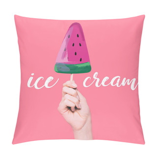 Personality  Hand Holding Ice Cream Pillow Covers