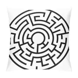 Personality  Solvable Circular Maze Element  Pillow Covers