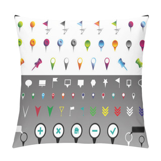 Personality  Location Icons Pillow Covers
