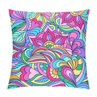 Personality  Pattern With Abstract Flowers And Lines Pillow Covers