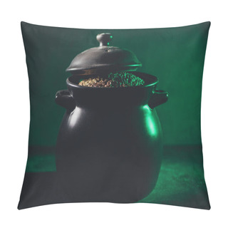Personality  Close-up View Of Pot Full Of Gold, St Patricks Day Concept Pillow Covers