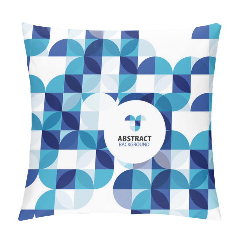 Personality  Blue circles geometrical abstract background pillow covers