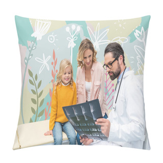 Personality  Pediatrist Showing X-ray Pillow Covers