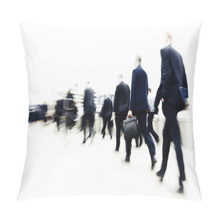 Personality  Business People Walking In City  Pillow Covers