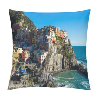 Personality  Scenic View Of Manarola Village Pillow Covers