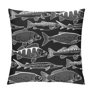 Personality  Graphic Freshwater Fish Pattern Pillow Covers