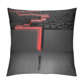 Personality  Businessman Starting A Stated Dark Labyrinth Pillow Covers