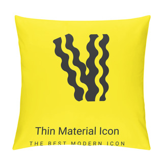 Personality  Bacon Minimal Bright Yellow Material Icon Pillow Covers