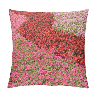 Personality  Impatiens And Begonias Flowerbed Pillow Covers
