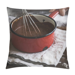 Personality  Chocolate Ganache Food Photography Recipe Idea Pillow Covers