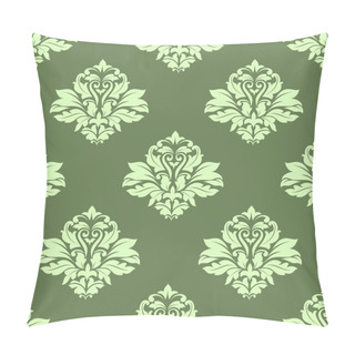Personality  Floral Seamless Pattern With Light Green On Dark Green Pillow Covers