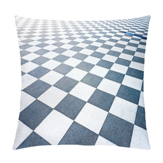 Personality  Black And White Tiled Floor Of The Terrazza Mascagni, Livorno, T Pillow Covers