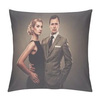 Personality  Well-dressed Retro Couple  Pillow Covers