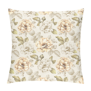 Personality  Seamless Pattern With Pencil Drawings Of Flowers Pillow Covers