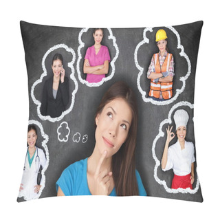 Personality  Student Thinking Of Future Pillow Covers