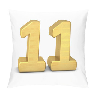 Personality  3d Number 11 Gold Pillow Covers