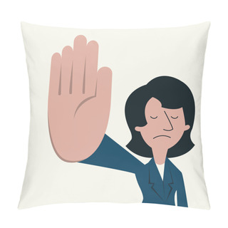 Personality  Talk To The Hand Woman Pillow Covers