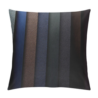 Personality  Abstract Background With Paper Sheets In Dark Blue And Brown Tones Pillow Covers