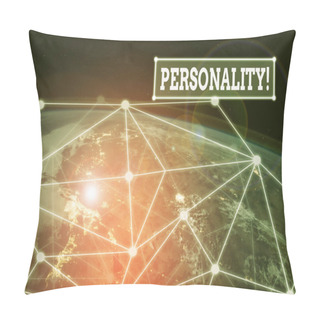 Personality  Handwriting Text Personality. Concept Meaning Combination Characteristics That Form Individuals Character Elements Of This Image Furnished By NASA. Pillow Covers
