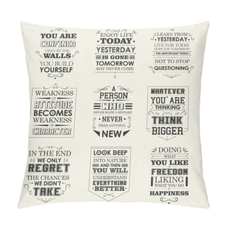 Personality  Life Quotes Set  Pillow Covers