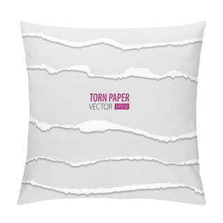 Personality  Torn Paper Holes. Hole In The Sheet Of Paper On A Transparent Background For Web And Print. Pillow Covers