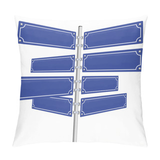 Personality  Street Signs Blank Blue Vintage Pillow Covers