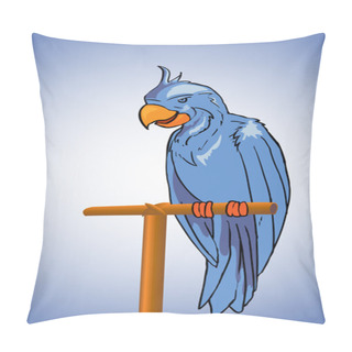 Personality  Blue Parrot -vector Illustration Pillow Covers