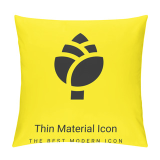 Personality  Artichoke Minimal Bright Yellow Material Icon Pillow Covers