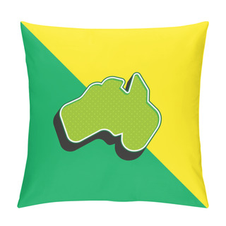 Personality  Australia Green And Yellow Modern 3d Vector Icon Logo Pillow Covers