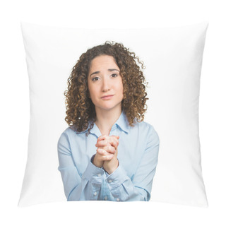 Personality  Woman Begging For Help Forgiveness Pillow Covers