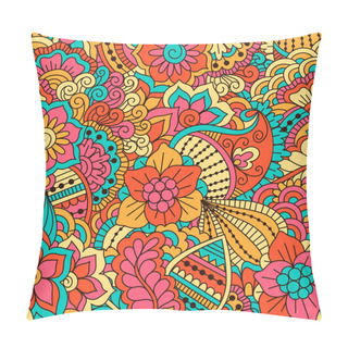 Personality  Hand Drawn Seamless Pattern With Floral Elements. Pillow Covers