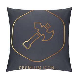 Personality  Axe Golden Line Premium Logo Or Icon Pillow Covers