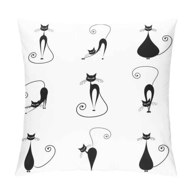 Personality  Black cat silhouette collections pillow covers