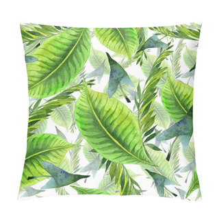 Personality  Tropical Hawaii Leaves Palm Tree Pattern In A Watercolor Style. Pillow Covers