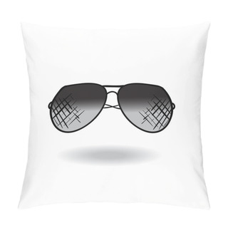 Personality  Illustration Of Sunglasses. Vector Pillow Covers