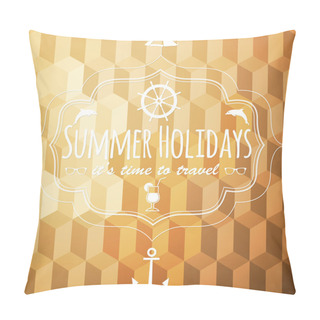 Personality  Summer  Banner Vector Illustration   Pillow Covers