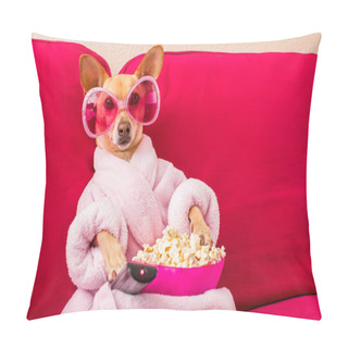 Personality  Dog Watching Tv On The Couch  Pillow Covers