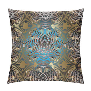 Personality  Modern Geometric Pattern With Lines, Rhombuses, Radial Shapes. Pillow Covers