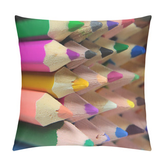 Personality  Leads Of Colored Pencils Pillow Covers