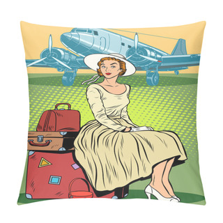 Personality  Woman Passenger Airport Baggage Pillow Covers