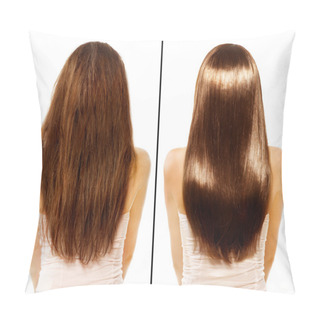 Personality  Before And After Damaged Hair Treatment Pillow Covers