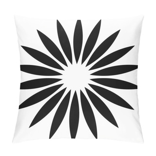 Personality  Abstract, Symmetric Flower Silhouette Pillow Covers