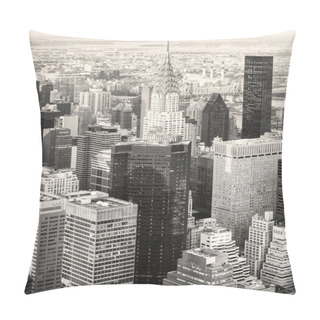 Personality  Black And White View Of New York City Including The Chrysler Building Pillow Covers