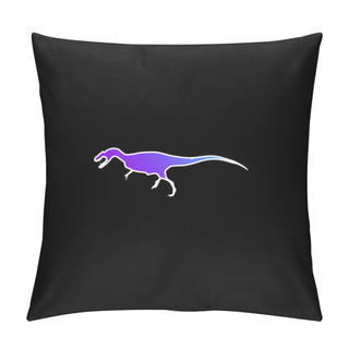 Personality  Allosaurus Dinosaur Shape Blue Gradient Vector Icon Pillow Covers