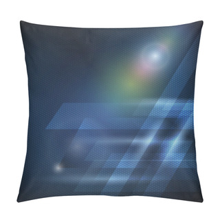 Personality  Abstract Blue Curves Background. Vector Illustration Pillow Covers