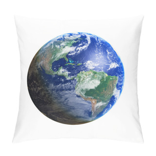 Personality  Earth Isolated On White Background  Pillow Covers