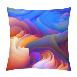 Personality  Color Storm Series. 3D Rendering Of Motion Of Virtual Colorful Foam To Serve As Wallpaper Or Background On The Subject Of Art And Design Pillow Covers