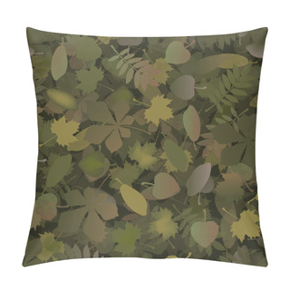 Personality  Abstract Camouflage Seamless Pattern Texture Military Repeats Army Green Hunting Clothes. Wallpaper For Textile And Fabric. Fashion Style Pillow Covers