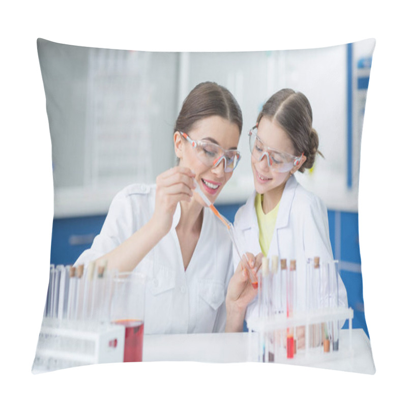 Personality  Scientists Making Experiment Pillow Covers