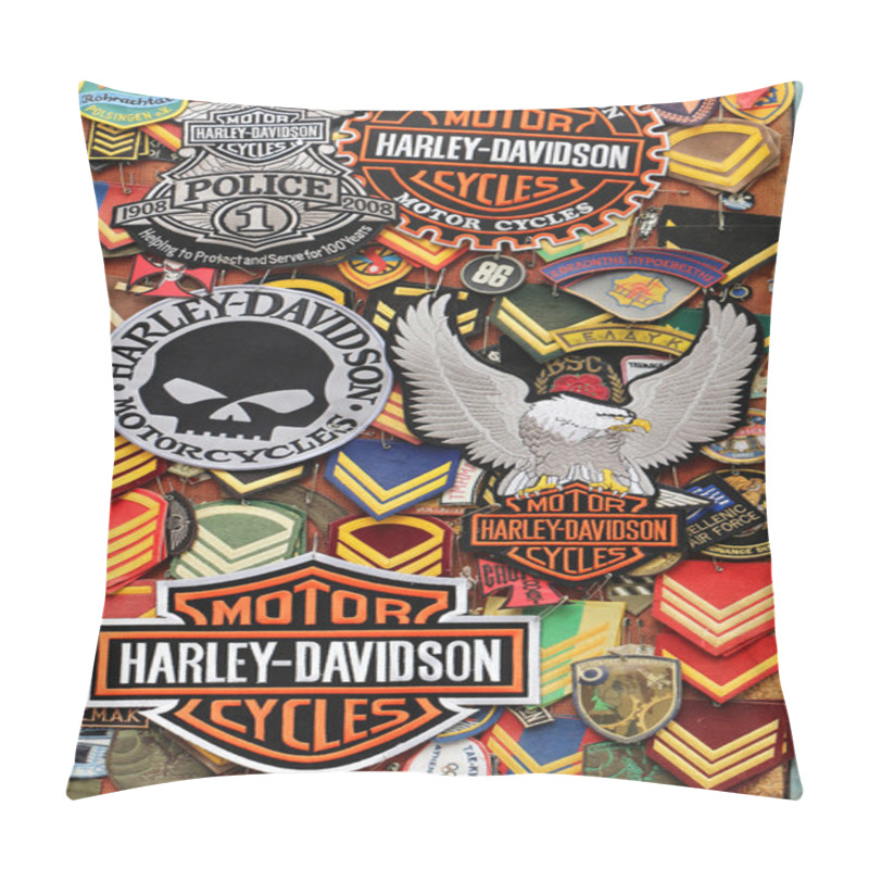 Personality  Harley Davidson patches pillow covers